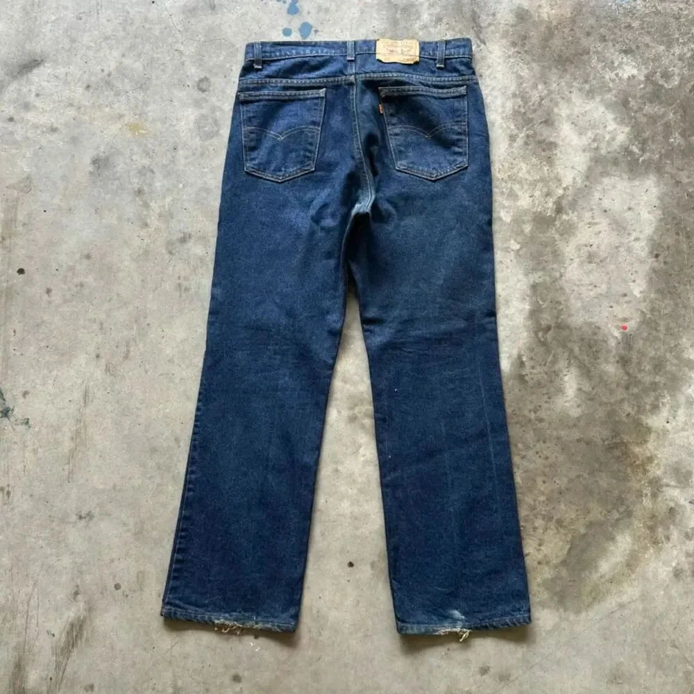 Vintage Levi's Orange Tab 517 Bootcut Denim Jeans Size 34x30